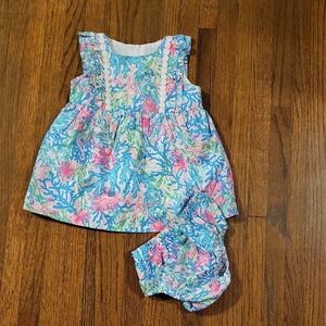Lilly Pulitzer Pink and Blue Baby Dress